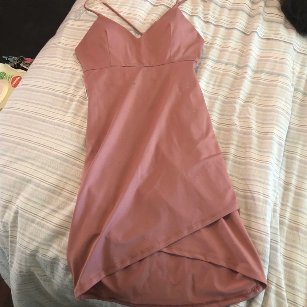 Blush bodycon dress